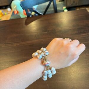 Beaded Bracelet with Gold Accents